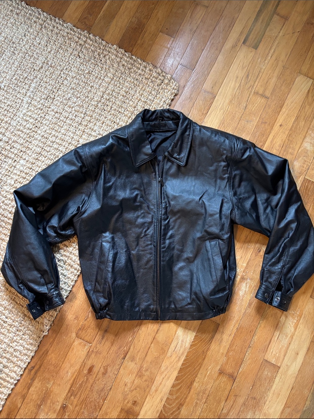 Vintage Leather Bomber Jacket